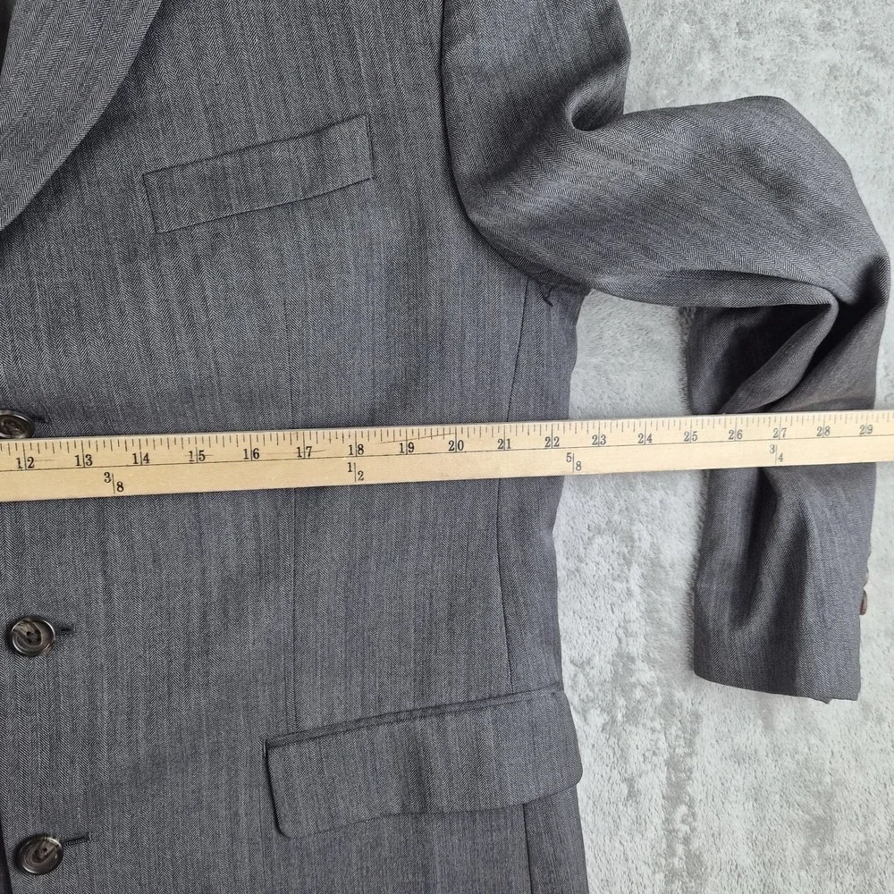 Lauren Ralph Lauren Blazer Mens Gray 42R 100% Wool 3 Button Classic Sport Coat
